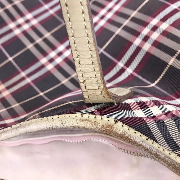 *low start* Burberry blue label canvas check multicolor tote bag - Picture 12 of 17